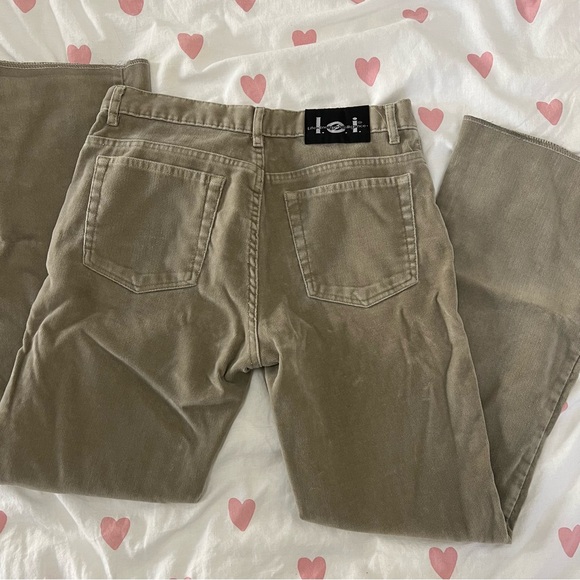 L.E.I. Life Energy Intelligence Velvet Pants Straight Leg Y2K Style - Picture 3 of 10